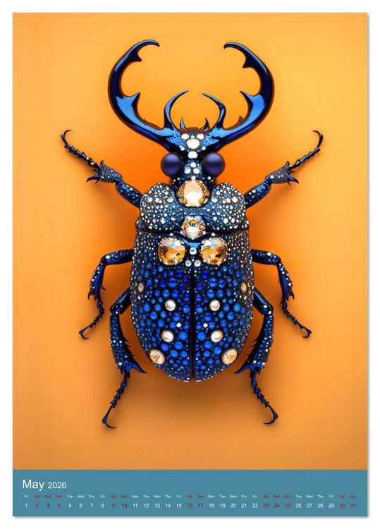 Produktbild: Sparkeling Creepy Crawlies (Desk Calendar 2026 DIN A5 portrait), CALVENDO 12 Month DeskCalendar