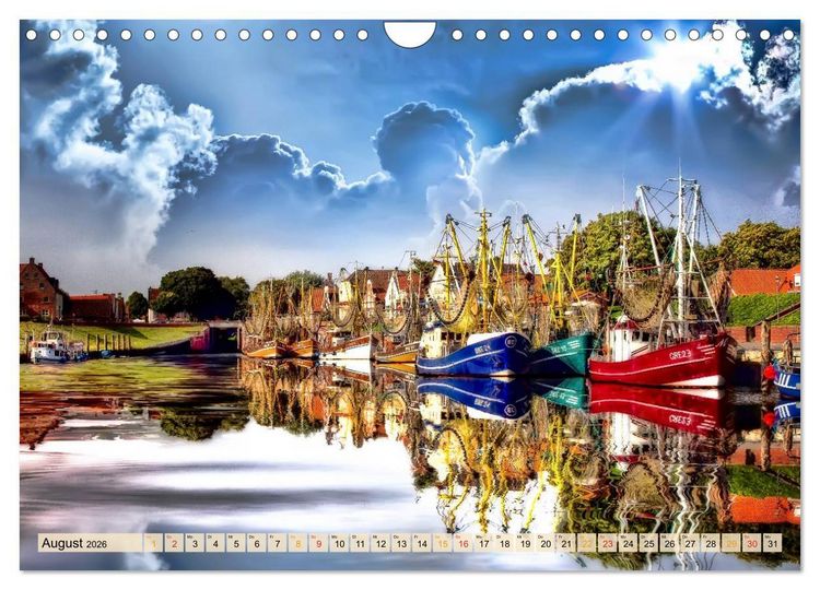 Produktbild: Sch&ouml;ne H&auml;fen in Deutschland von Greetsiel bis Lindau (Wandkalender 2026 DIN A4 quer), CALVENDO Monatskalender