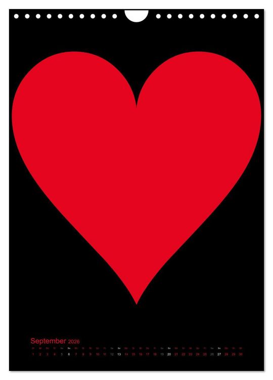 Produktbild: Foto- und Bastelkalender &bdquo;LIEBE&ldquo; in der Farbe Schwarz (Wandkalender 2026 DIN A4 hoch), CALVENDO Monatskalender