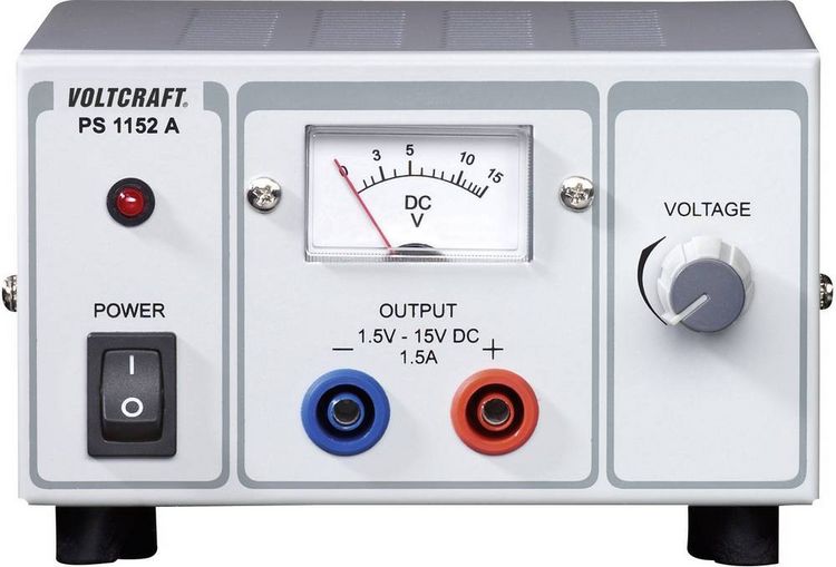 Produktbild: Labornetzger&auml;t, einstellbar VOLTCRAFT PS-1152 A 1.5 - 15 V/DC 1.5 - 1 A 22.5 W Anzahl Ausg&auml;nge 1 x