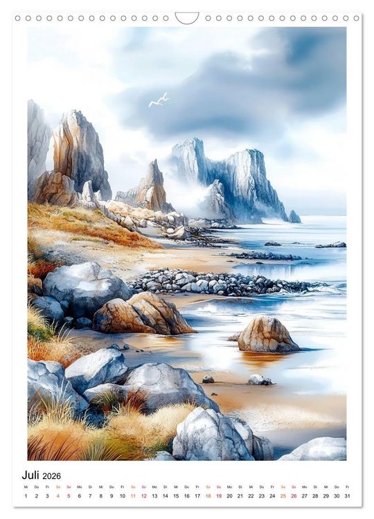 Produktbild: Island - Nordlichter, Feuer und Eis (Wandkalender 2026 DIN A3 hoch), CALVENDO Monatskalender