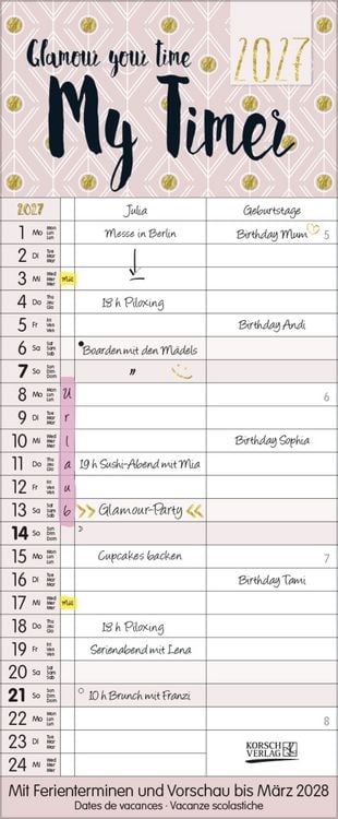 Produktbild: My Timer - Glamour your Time 2027