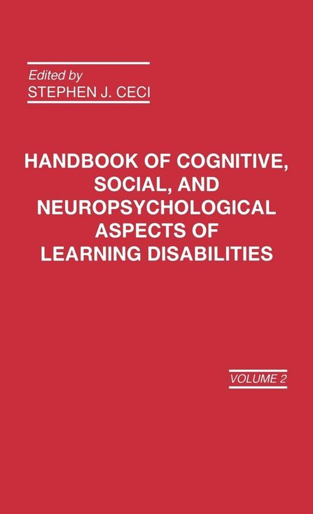 Produktbild: Handbook of Cognitive, Social, and Neuropsychological Aspects of Learning Disabilities