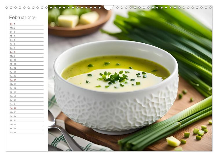 Produktbild: Dein Suppenjahr - Kulinarischer Suppengenuss der Saison (Wandkalender 2026 DIN A3 quer), CALVENDO Monatskalender