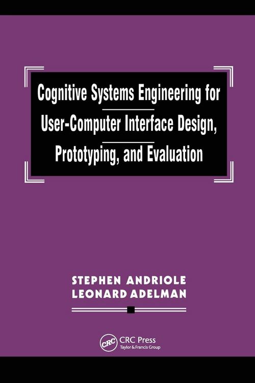 Produktbild: Cognitive Systems Engineering for User-computer Interface Design, Prototyping, and Evaluation