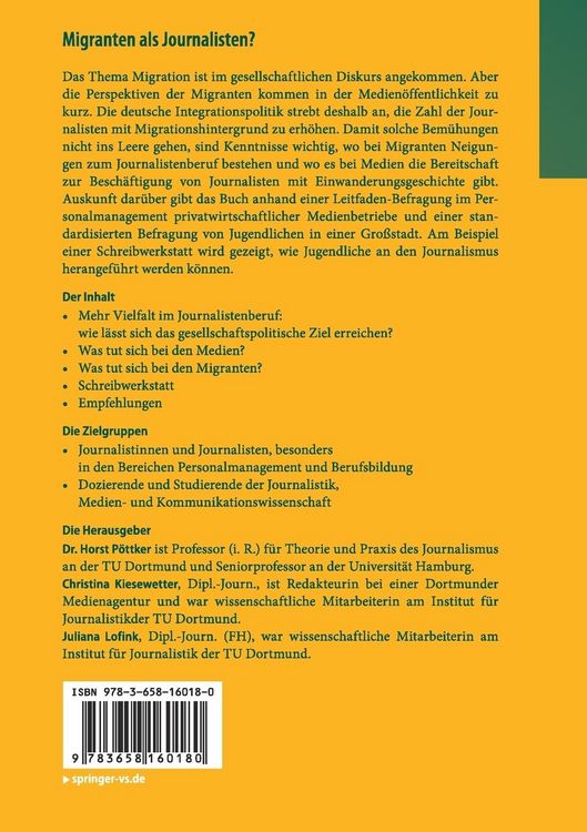 Produktbild: Migranten als Journalisten?