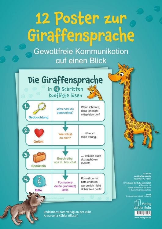 Produktbild: 12 Poster zur Giraffensprache