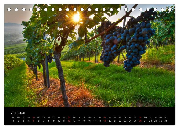 Produktbild: Weinberge im Remstal (Tischkalender 2026 DIN A5 quer), CALVENDO Monatskalender