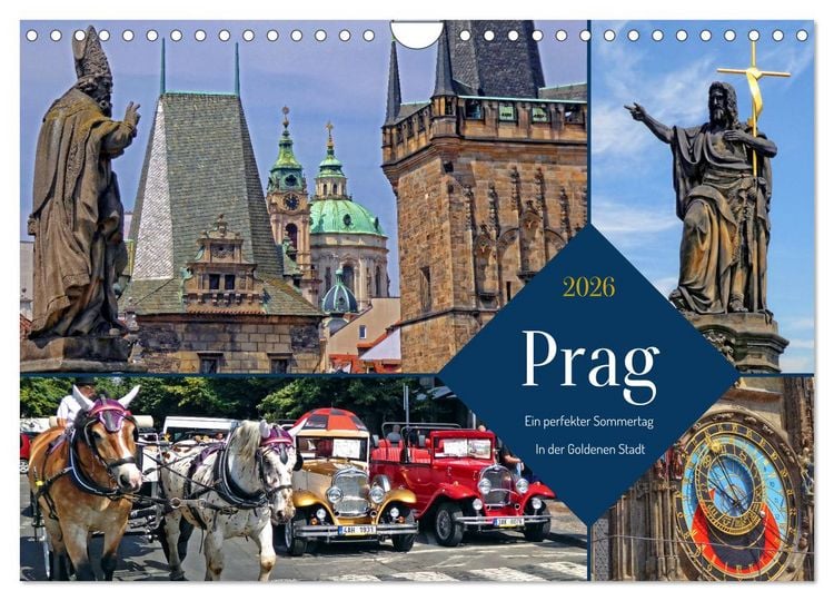 Produktbild: Prag &ndash; Ein perfekter Sommertag in der Goldenen Stadt (Wandkalender 2026 DIN A4 quer), CALVENDO Monatskalender
