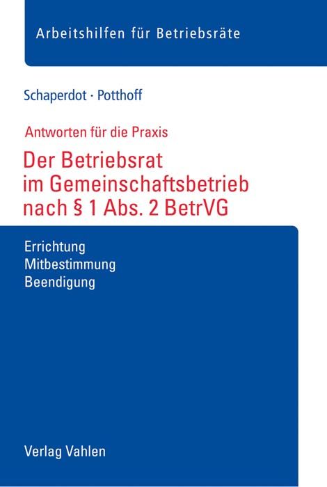 Produktbild: Der Betriebsrat im Gemeinschaftsbetrieb nach &sect; 1 Abs. 2 BetrVG