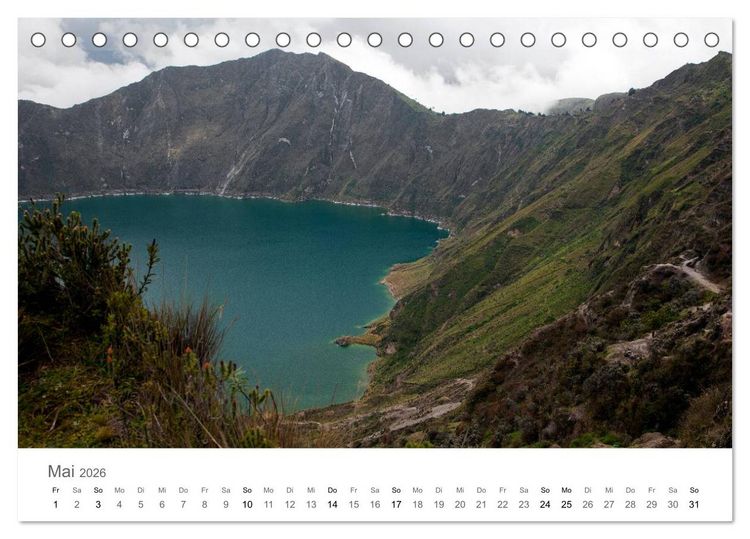 Produktbild: Ecuador - Regenwald und Vulkane (Tischkalender 2026 DIN A5 quer), CALVENDO Monatskalender