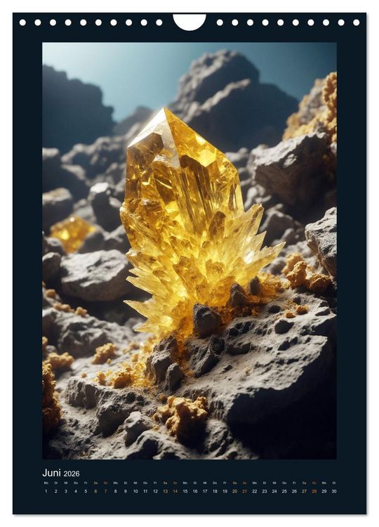 Produktbild: Fantastische Mineralien - Geheimnisvolle Sch&auml;tze (Wandkalender 2026 DIN A4 hoch), CALVENDO Monatskalender