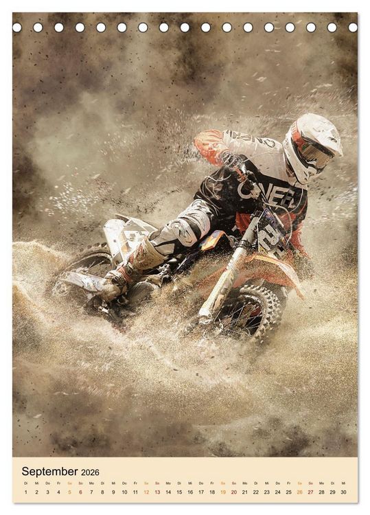 Produktbild: Motocross - Sport der Extreme (Tischkalender 2026 DIN A5 hoch), CALVENDO Monatskalender