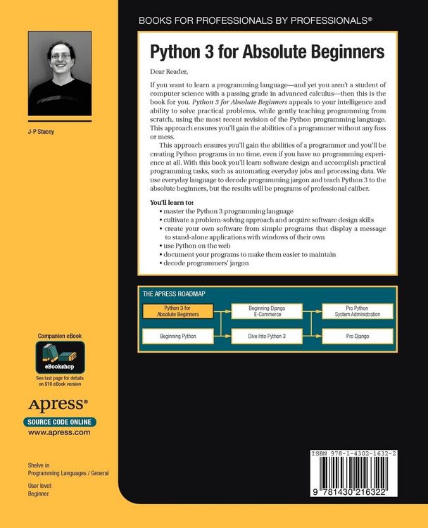 Produktbild: Python 3 for Absolute Beginners