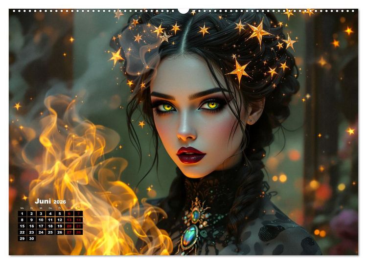 Produktbild: Goth Fantasie (hochwertiger Premium Wandkalender 2026 DIN A2 quer), Kunstdruck in Hochglanz