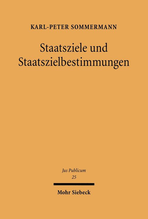 Produktbild: Staatsziele und Staatszielbestimmungen