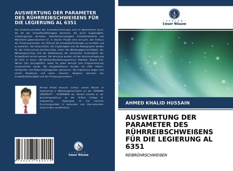 Produktbild: Auswertung der Parameter des R&uuml;hrreibschwei&szlig;ens f&uuml;r die Legierung Al 6351