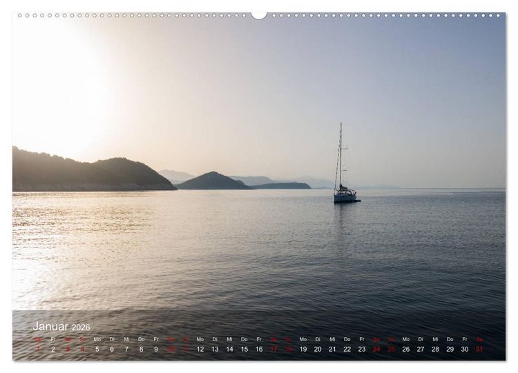Produktbild: Segeln in Kroatien (hochwertiger Premium Wandkalender 2026 DIN A2 quer), Kunstdruck in Hochglanz