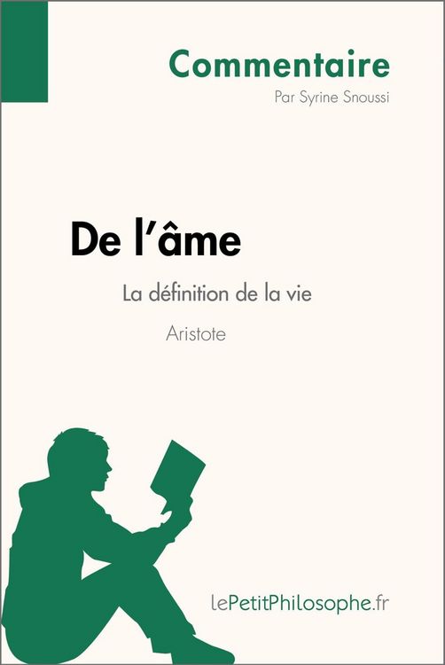 Produktbild: De l'&acirc;me d'Aristote - La d&eacute;finition de la vie (Commentaire)