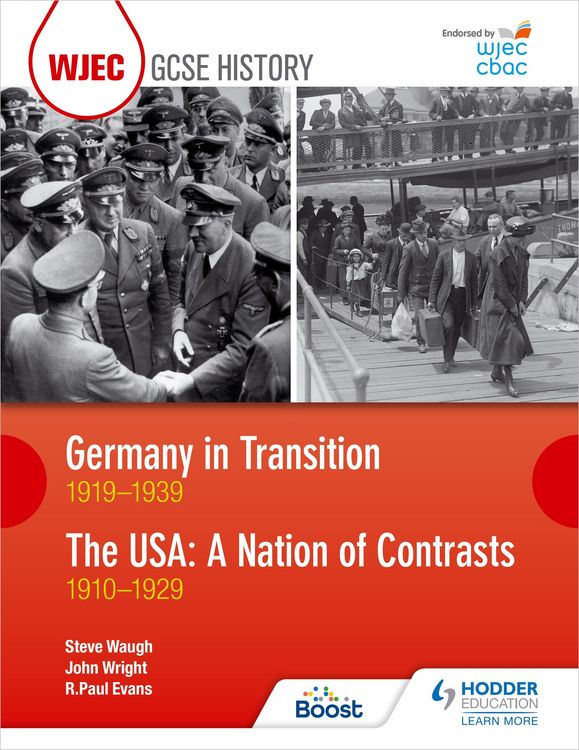 Produktbild: WJEC GCSE History: Germany in Transition, 1919-1939 and the USA: A Nation of Contrasts, 1910-1929