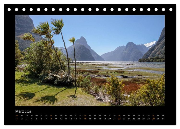 Produktbild: Neuseeland - Wunderwelt der Natur (Tischkalender 2026 DIN A5 quer), CALVENDO Monatskalender