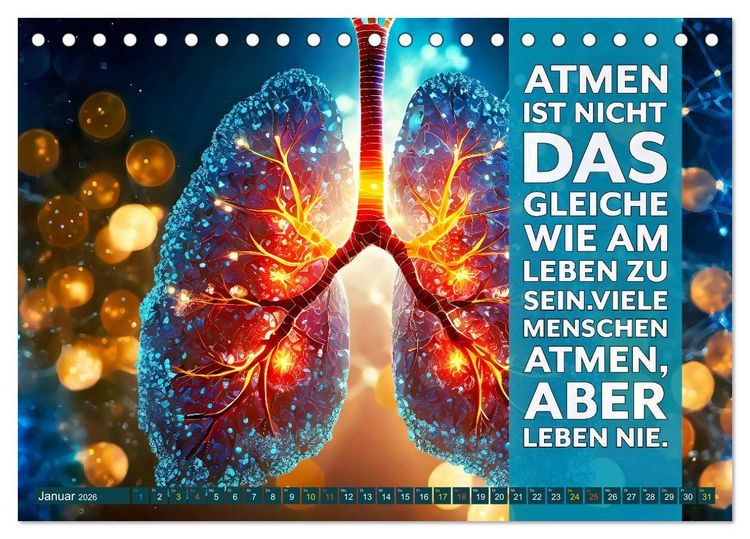 Produktbild: Im Flow des Atems - Energie des Lebens (Tischkalender 2026 DIN A5 quer), CALVENDO Monatskalender