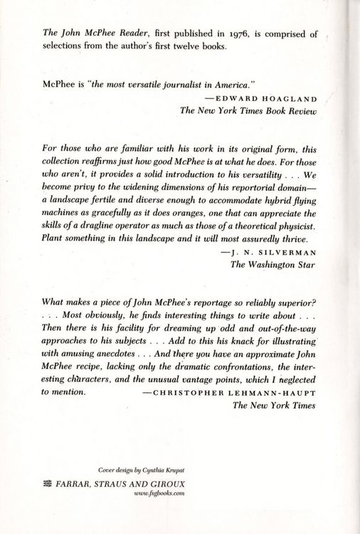 Produktbild: The John McPhee Reader