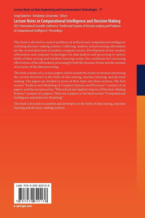 Produktbild: Lecture Notes in Computational Intelligence and Decision Making