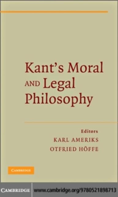 Produktbild: Kant's Moral and Legal Philosophy