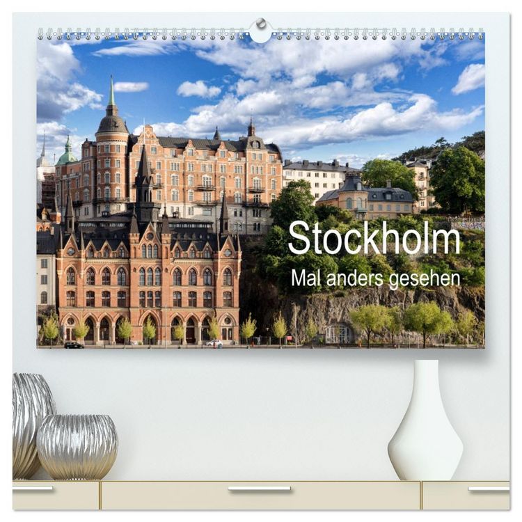 Produktbild: Stockholm - Mal anders gesehen (hochwertiger Premium Wandkalender 2026 DIN A2 quer), Kunstdruck in Hochglanz