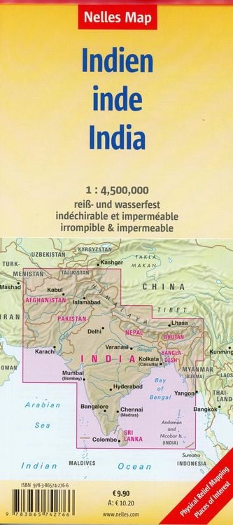 Produktbild: Nelles Map Landkarte India