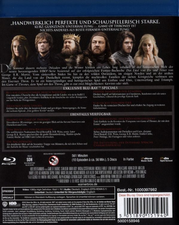 Game of Thrones - Die komplette 1. Staffel (Blu-ray)