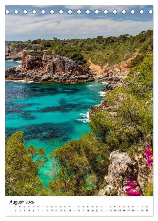 Produktbild: Mallorca - wild und romantisch (Tischkalender 2026 DIN A5 hoch), CALVENDO Monatskalender