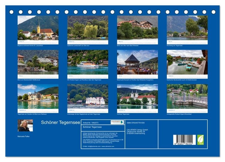 Produktbild: Sch&ouml;ner Tegernsee (Tischkalender 2026 DIN A5 quer), CALVENDO Monatskalender