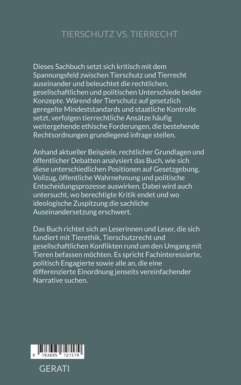Produktbild: Tierschutz Vs. Tierrecht