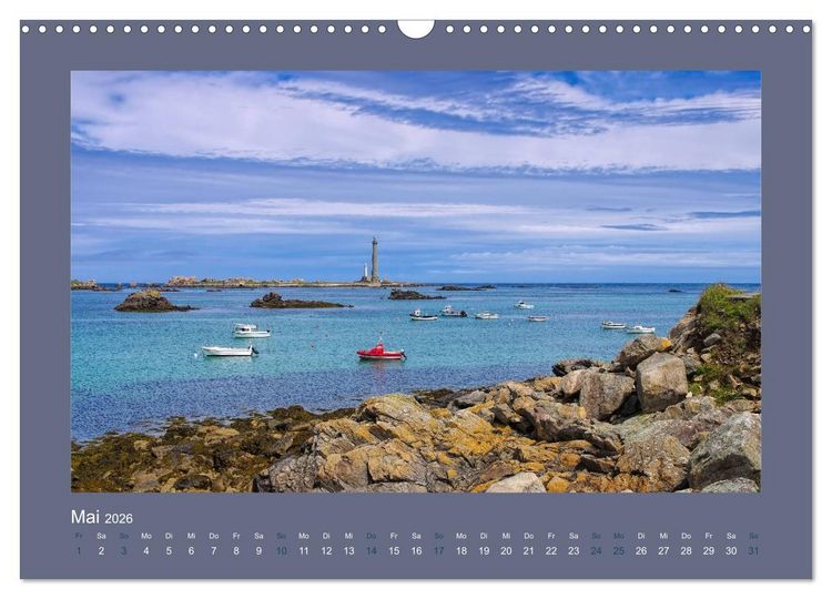 Produktbild: Leuchtt&uuml;rme - Wegweiser an der bretonischen K&uuml;ste (Wandkalender 2026 DIN A3 quer), CALVENDO Monatskalender
