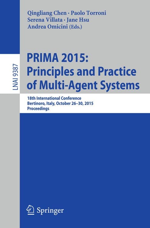 Produktbild: PRIMA 2015: Principles and Practice of Multi-Agent Systems