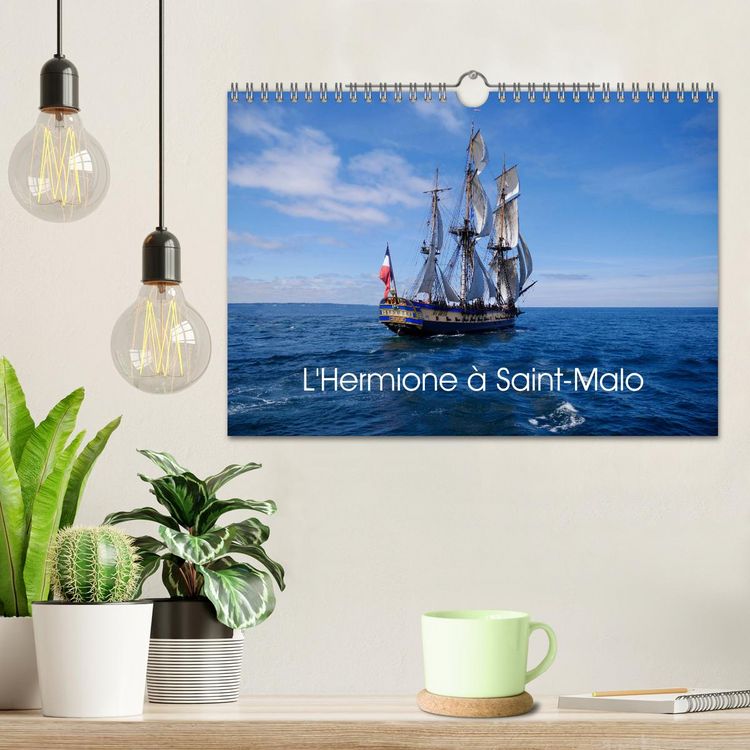 Produktbild: L'Hermione &agrave; Saint-Malo (Calendrier mural 2026 DIN A4 vertical), CALVENDO calendrier mensuel