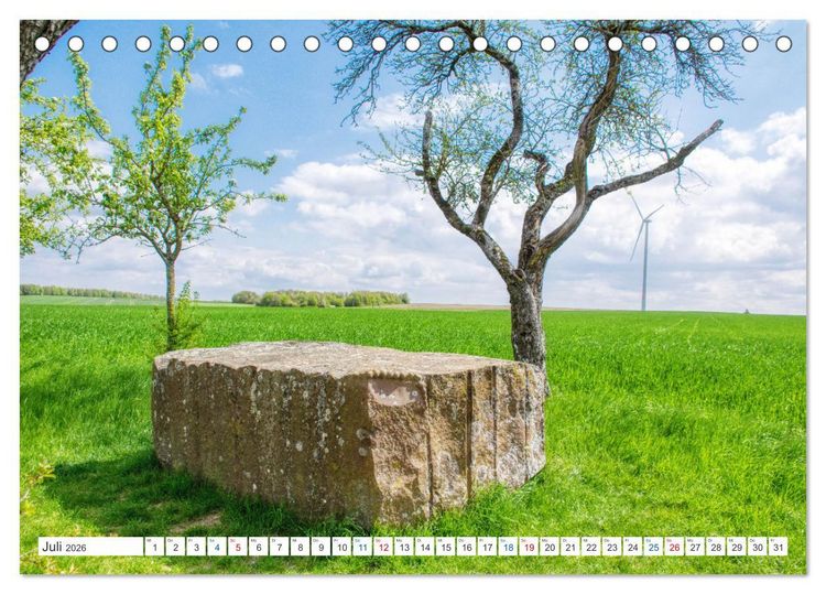 Produktbild: Steine an der Grenze - Wanderbare Kunst (Tischkalender 2026 DIN A5 quer), CALVENDO Monatskalender