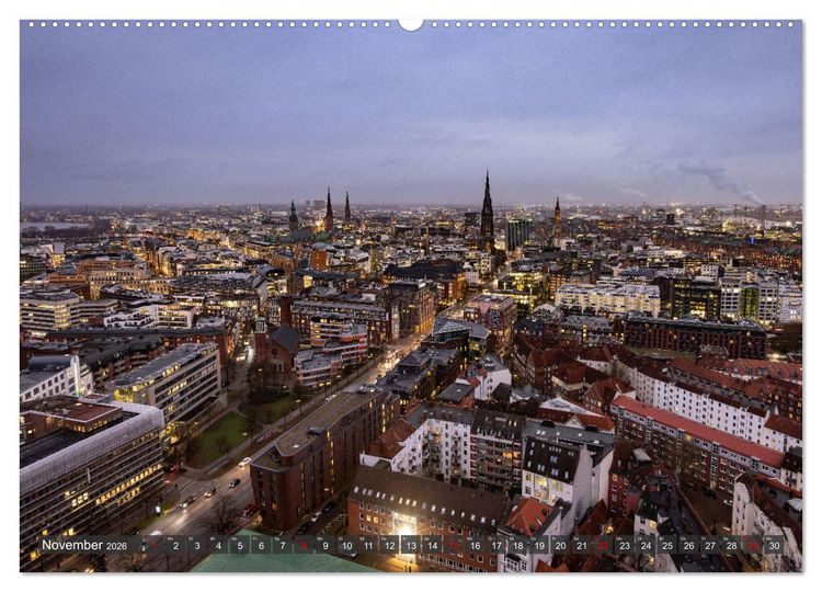 Produktbild: Hamburg - Die Weltstadt an der Waterkant (hochwertiger Premium Wandkalender 2026 DIN A2 quer), Kunstdruck in Hochglanz