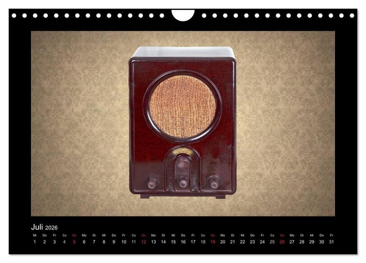 Produktbild: Dampfradios - Antike Radios mit Charme und Patina (Wandkalender 2026 DIN A4 quer), CALVENDO Monatskalender
