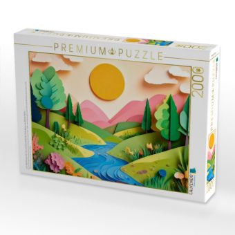 Produktbild: CALVENDO Puzzle Juli: Abk&uuml;hlung in der Sommerhitze bietet das k&uuml;hle Wasser des kleinen Bachs. | 2000 Teile Lege-Gr&ouml;&szlig;e 90x67cm Foto-Puzzle f&uuml;r gl&uuml;ckliche Stunden