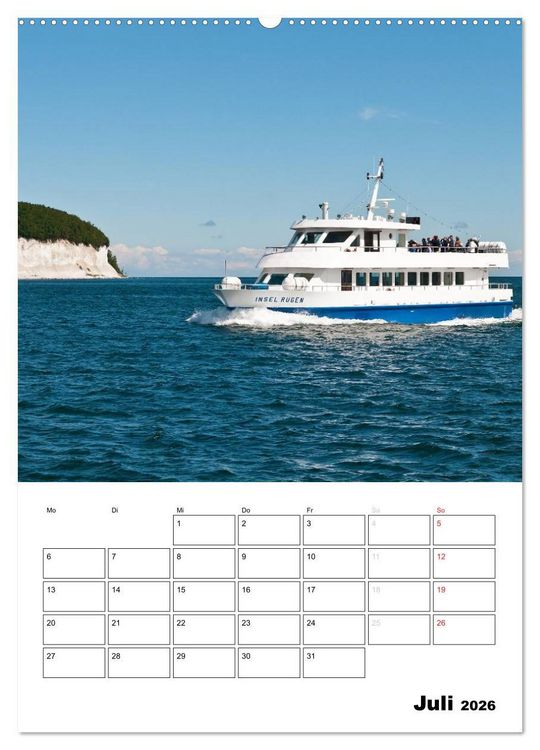 Produktbild: R&uuml;gen und Hiddensee - Bilder eines Sommers / Planer (Wandkalender 2026 DIN A2 hoch), CALVENDO Monatskalender