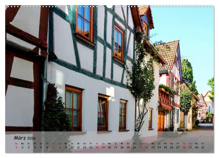 Produktbild: Fachwerkromantik in Hofheim am Taunus (hochwertiger Premium Wandkalender 2026 DIN A2 quer), Kunstdruck in Hochglanz