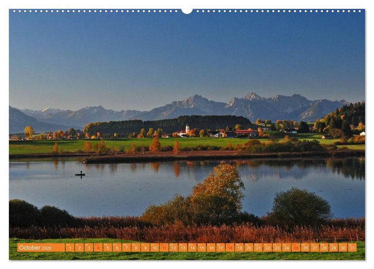 Produktbild: Romantic Places In Bavaria (Wall Calendar 2026 DIN A2 landscape), CALVENDO 12 Month Wall Calendar