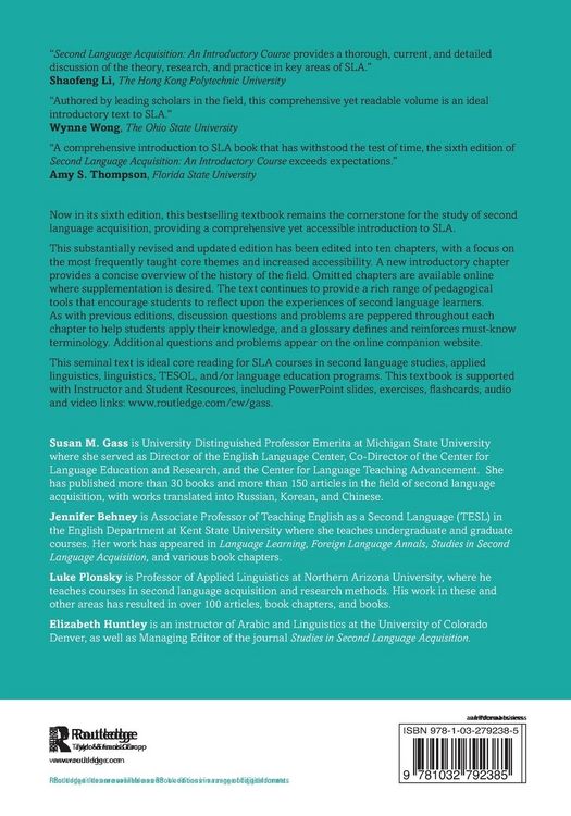 Produktbild: Second Language Acquisition