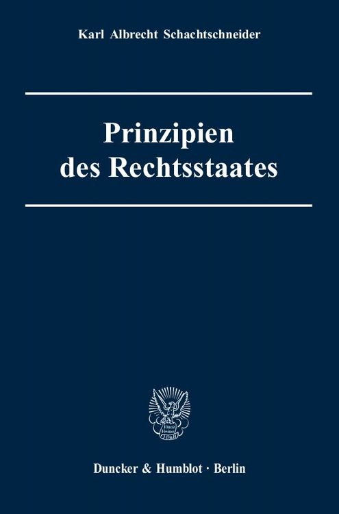Produktbild: Prinzipien des Rechtsstaates.