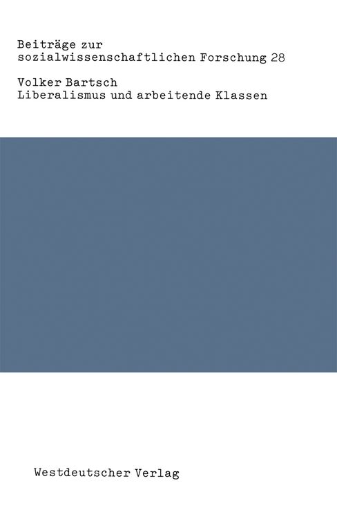 Produktbild: Liberalismus und arbeitende Klassen