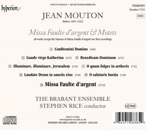 Produktbild: Missa Faulte d'argent/Motetten