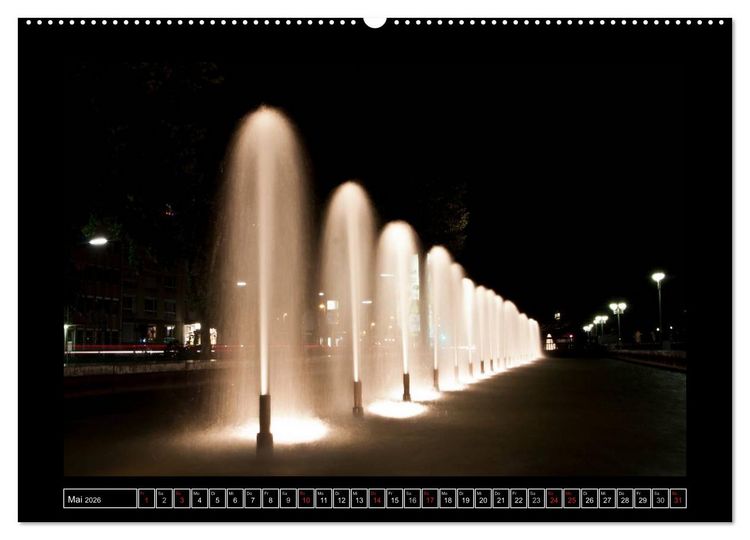 Produktbild: Karlsruhe Tag und Nacht (Wandkalender 2026 DIN A2 quer), CALVENDO Monatskalender